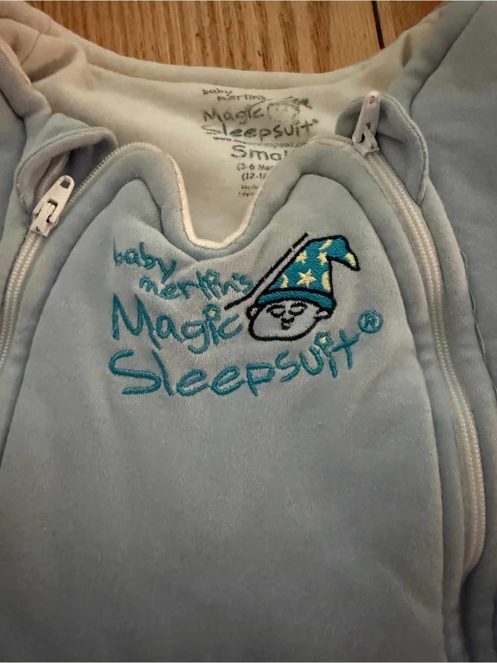 Baby Merlin’s Magic Sleepsuit Baby One-Piece in Light Blue